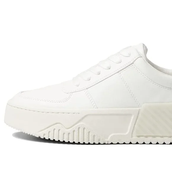 Steve Madden Sonic White Platform Sneakers Flats Shoes Multi Size New - Picture 3 of 7